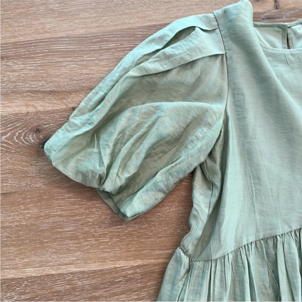 Puff Sleeve Mini Dress